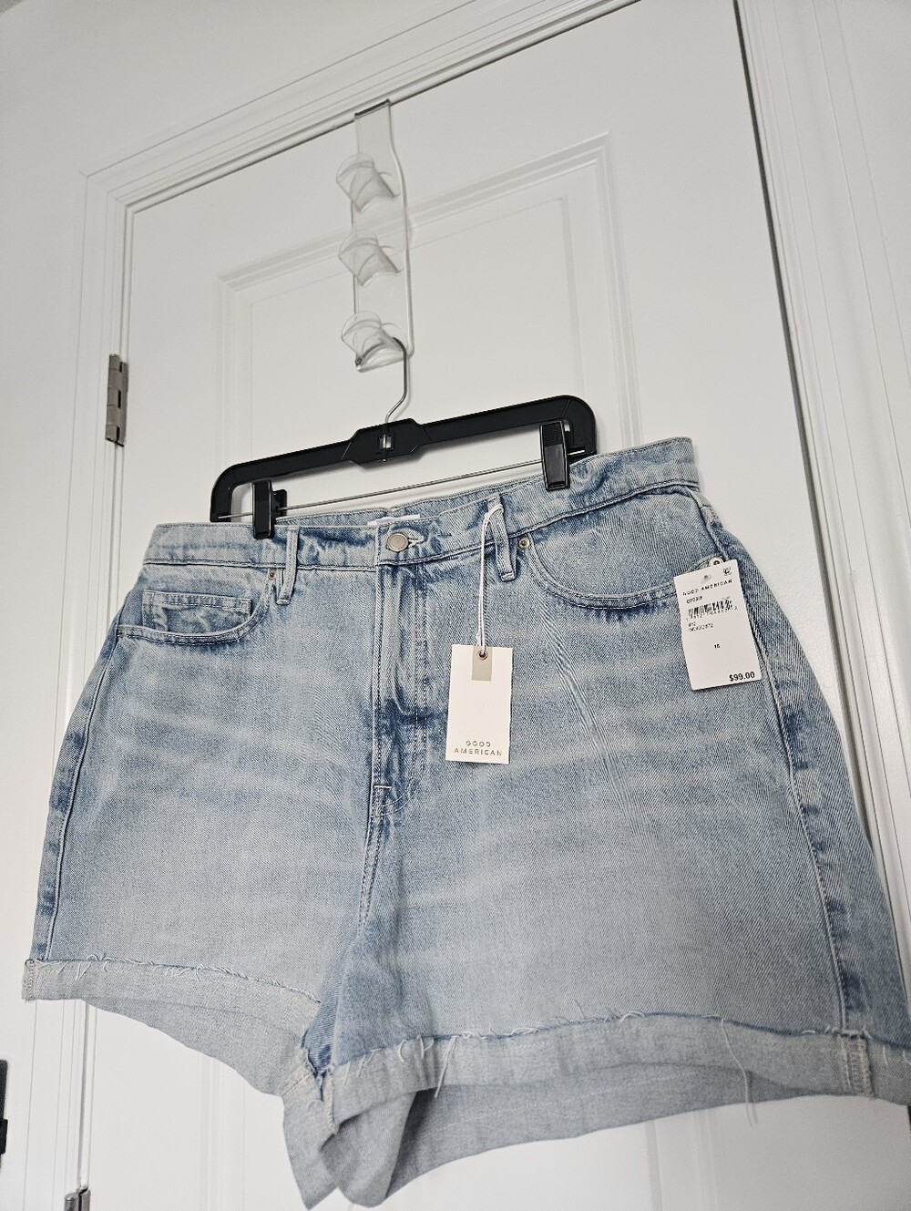 NWT Good American Size 15 Good '90s Shorts in Indigo872 $99 - Picture 3 of 12